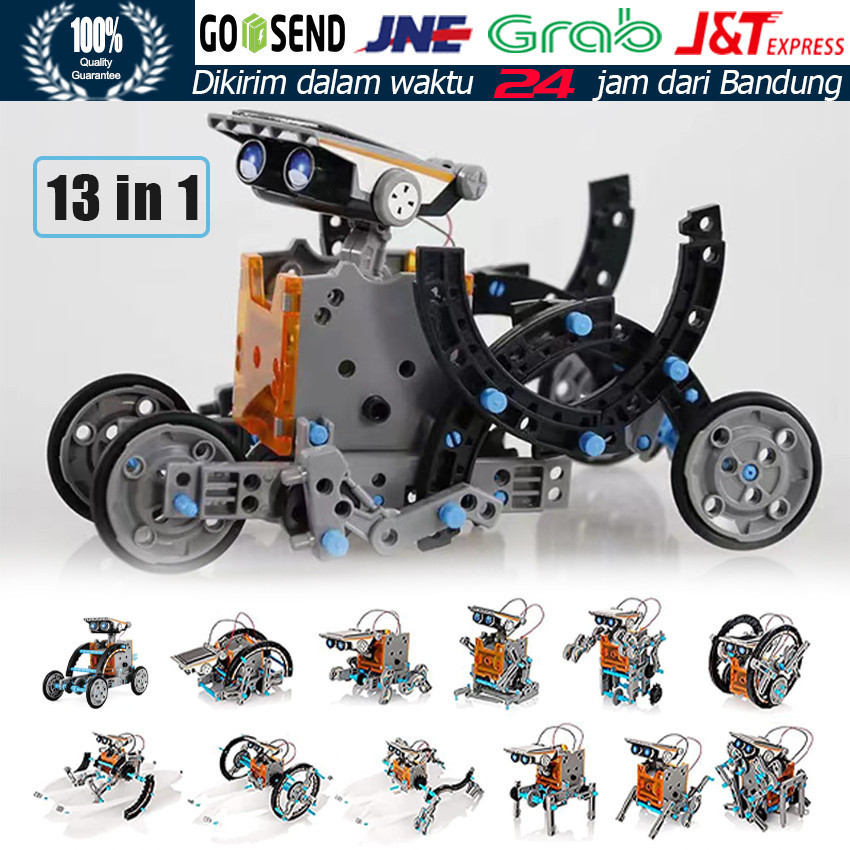 DIY KIT Solar Robot 13In1 Robotic Mainan Edukasi Anak Tenaga Matahari