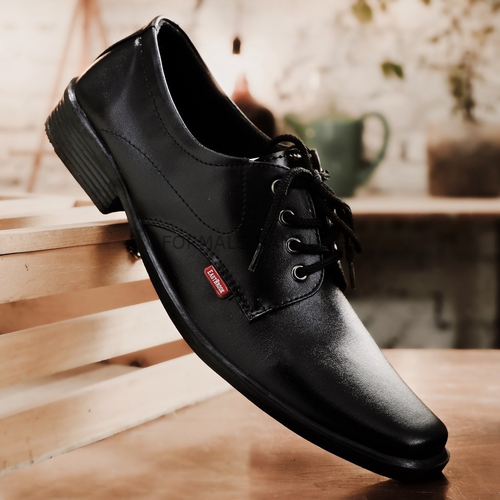 The Formals bandung Sepatu MODEL KICKERS 02 Pantofel Gaya Formal Model Ujung Lancip Lace-up Flat Mod
