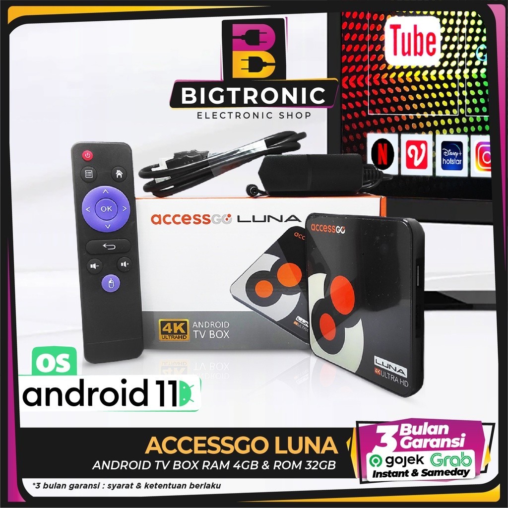 Android TV AccessGo Luna  RAM 2GB ROM 16GB ATV - Bigtronik GARANSI ORIGINAL
