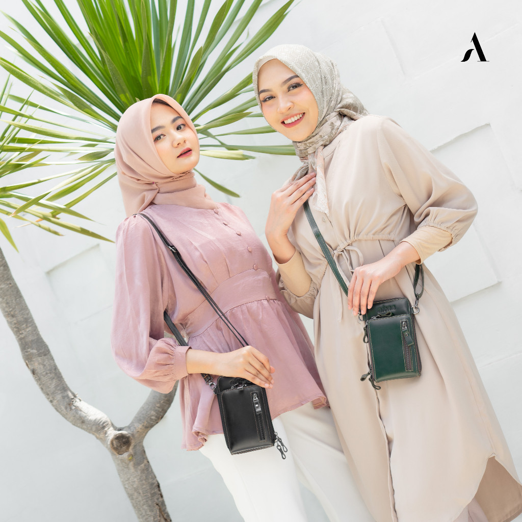 Tas Wanita Sling Bag Cewe mini kulit asli alona siren/ tas Hp Cewek/ Tas mini/ Tas Lucu/ Tas Kulit a