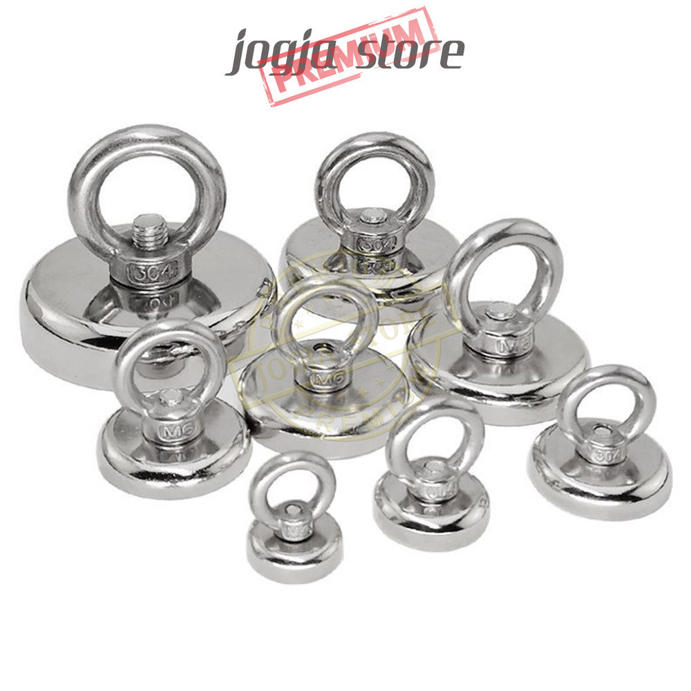 Magnet Neodymium 25-60mm Strong Neodymium Bulat Kuat Magnet Gantung 25mm 35mm 40mm 48mm 60mm 41-160K