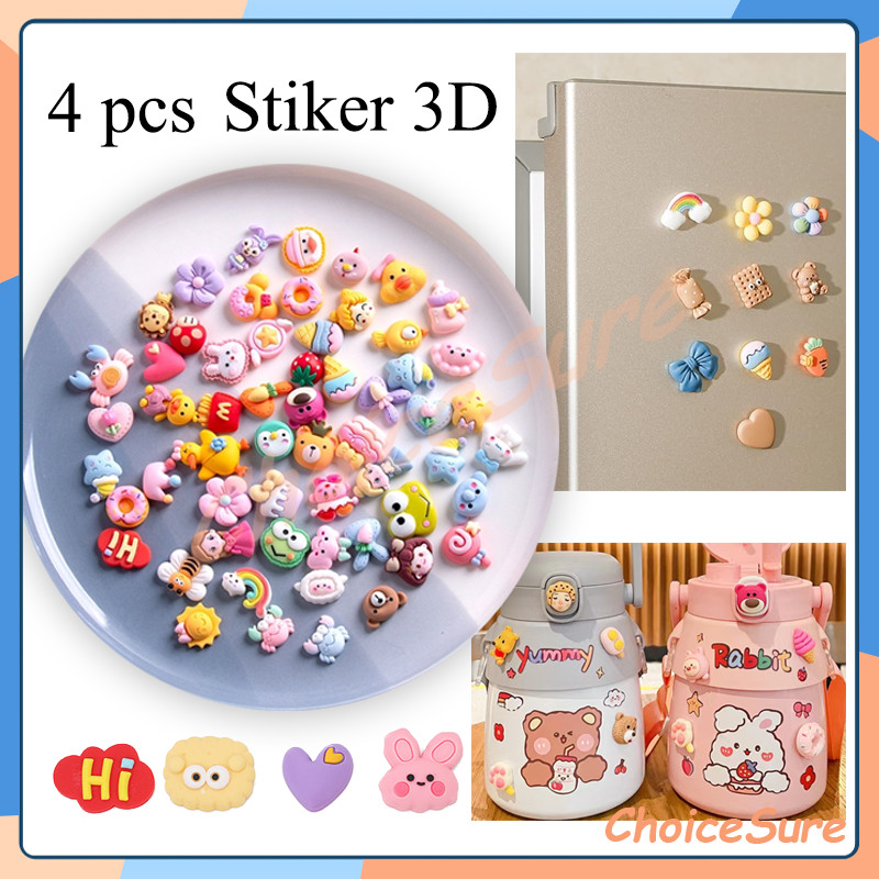 

(4 pcs) Stiker 3D Botol Minum / Sticker 3D Tempel Sticker Tumbler Aesthetic Aksesoris