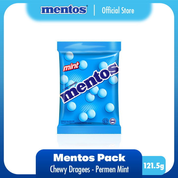 

Mentos Chewy Dragees Mint Pack 121.5gr - Permen Kenyal