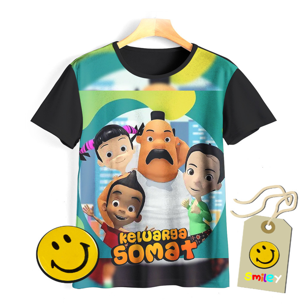Kaos Anak Animasi Keluarga Somat Baju 3D Kartun Keluarga Somat 06CD007 Untuk Usia 1-12 Tahun