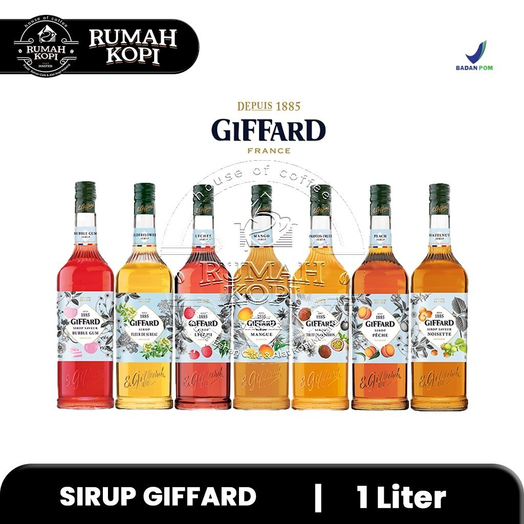 

Sirup Giffard / Giffard Syrup All Varian Botol Kaca 1 Liter