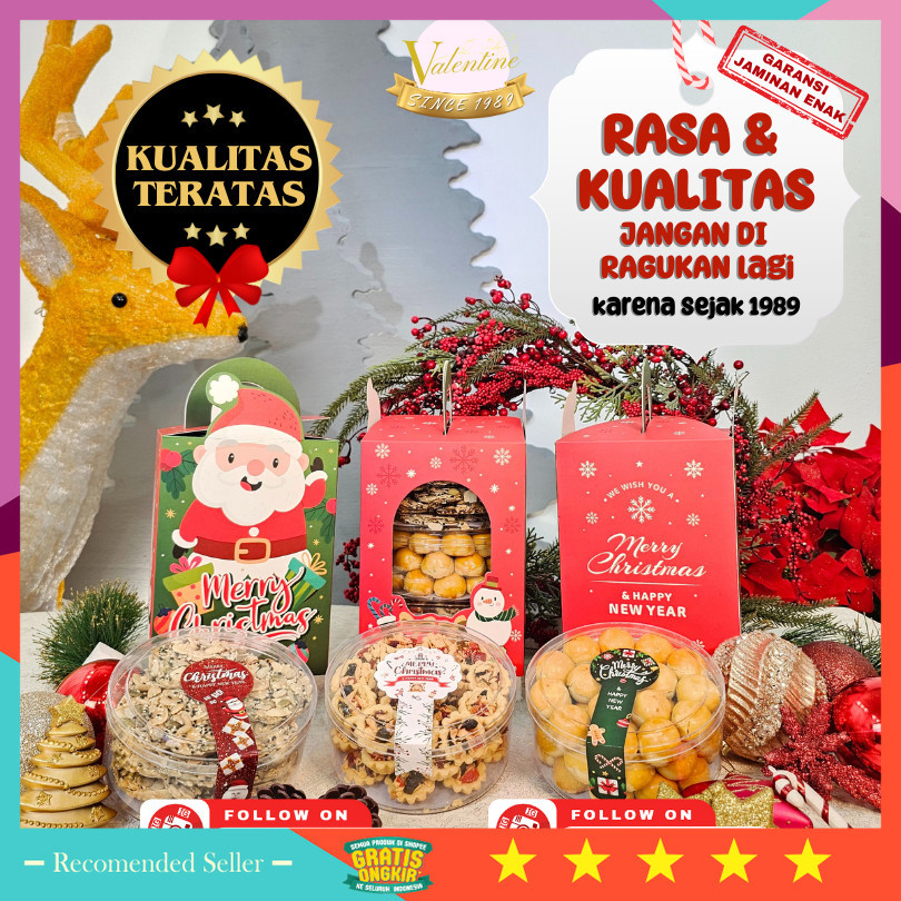 

Hampers kekinian murah unik / Paket Hampers Natal / Parcel / Bingkisan Kue Kering / Hadiah Special Christmas Kualitas Wisman | Kue Kering | Butter Cookies Cake | Nastar | Kastangel | Sagu Keju | Putri Salju | Nutella Tart | Ovomaltine | Florentine