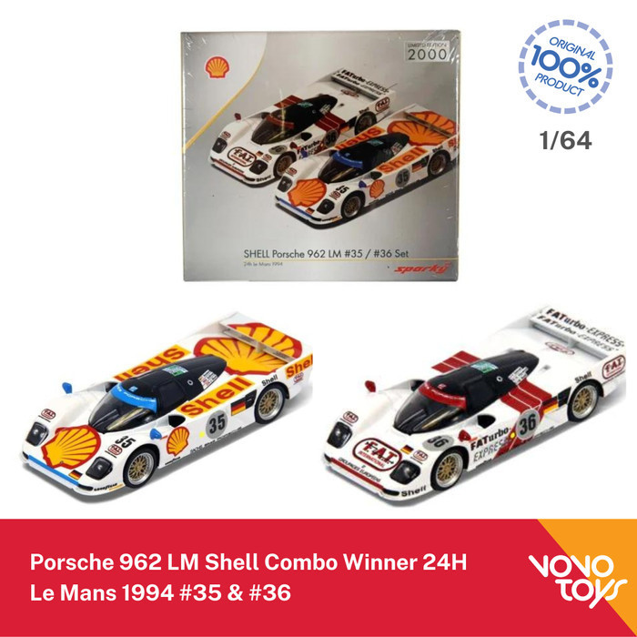 Sparky 1/64 Porsche 962 LM #35/#36 Shell Combo Winner 24H Le Mans 1994