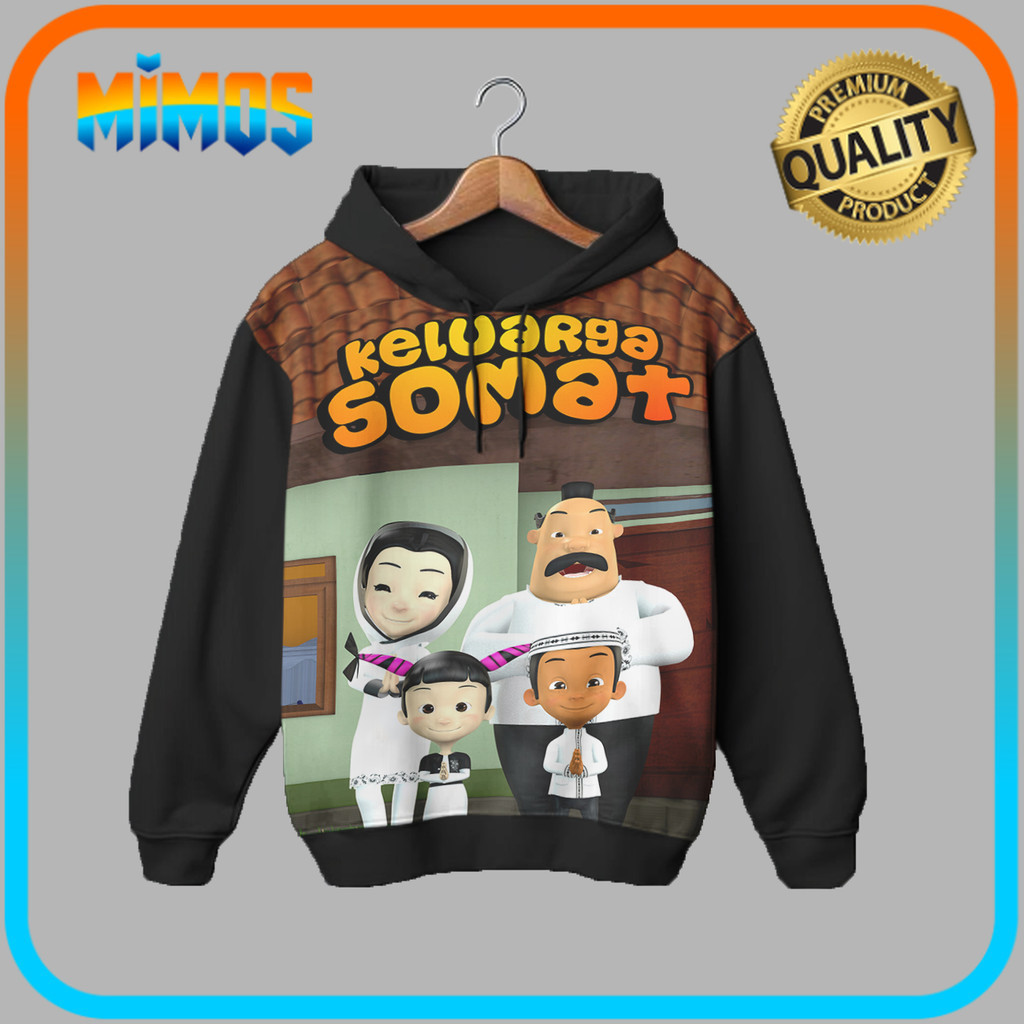 Hoodie Anak Animasi Keluarga Somat 3D Kartun Keluarga Somat 06CD001 _JA Untuk Usia 1-12 Tahun - Mimo