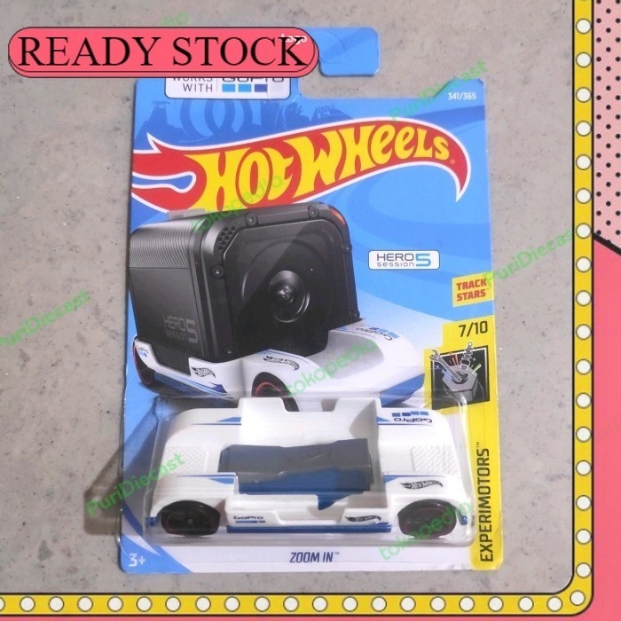 Hotwheels Zoom In Go Pro Putih