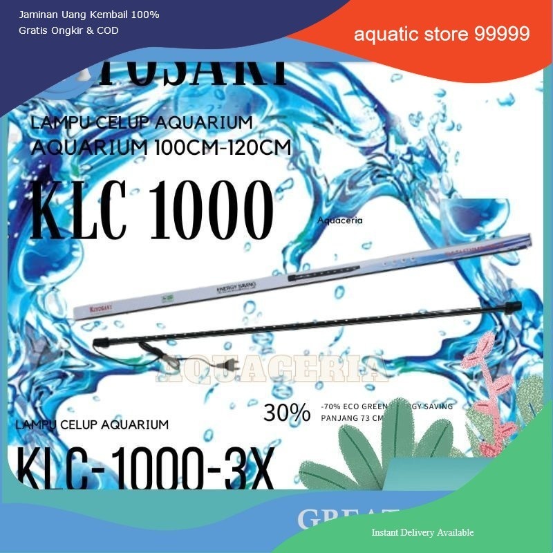 Lampu celup Aquarium 1 meter 3 mode warna KIYOSAKI KLC 1000 3X Lampu LED aquarium 3 MODE 18 WATT