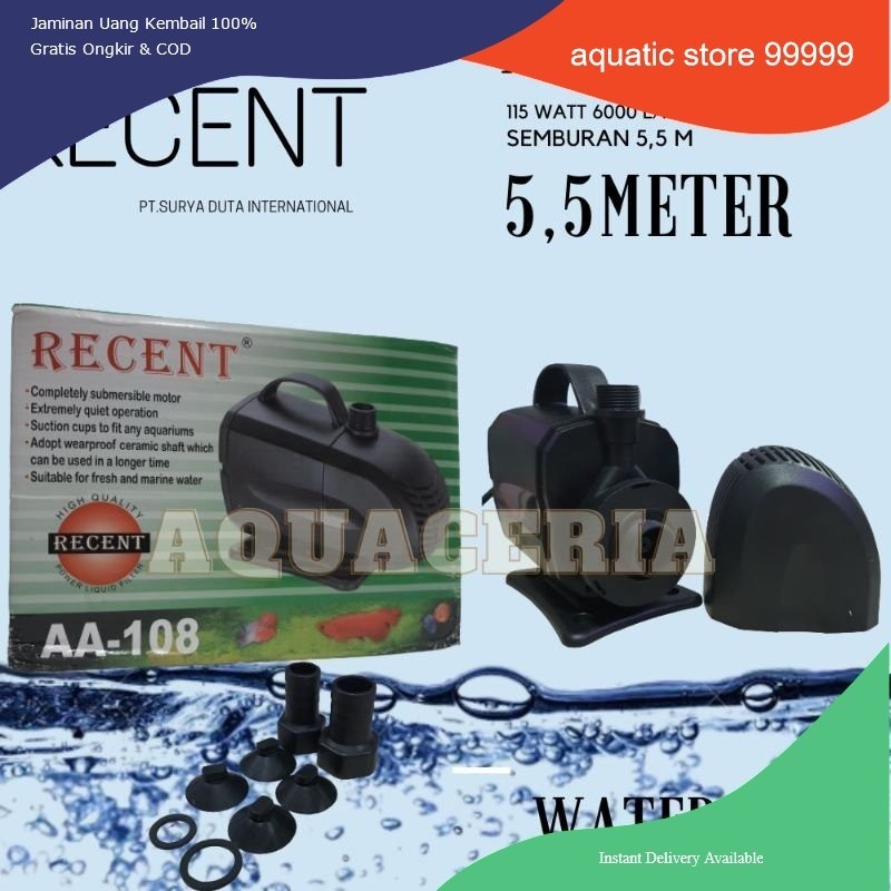 recent aa 108 pompa celup kolam ikan mesin kolam ikan