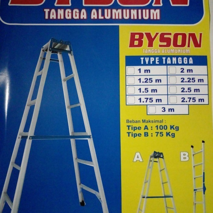 TANGGA LIPAT ALMUNIUM / TANGGA LIPAT TERBAGUS  - BYSON 1.75 m