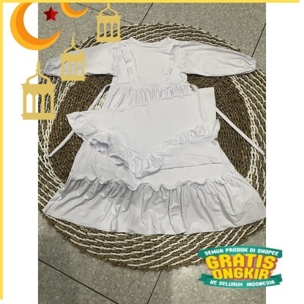 TERLARIS GAMIS ANAK NABILA+jilbab 1-12thn JERSY TEBAL/Maron merah bata red anak tanggng