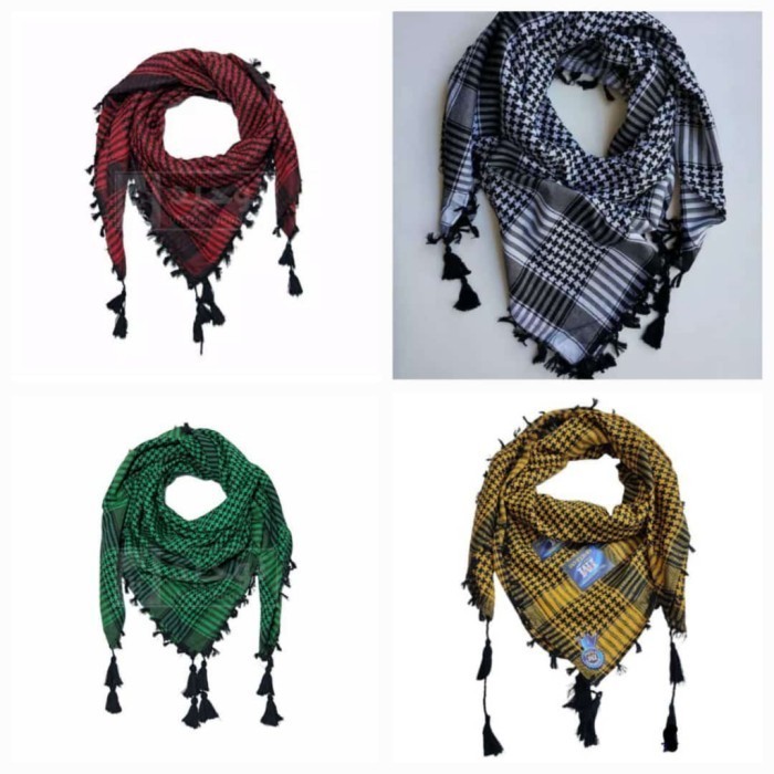 Atribut Palestina Jilbab Palestina Segi Empat Motif Palestina