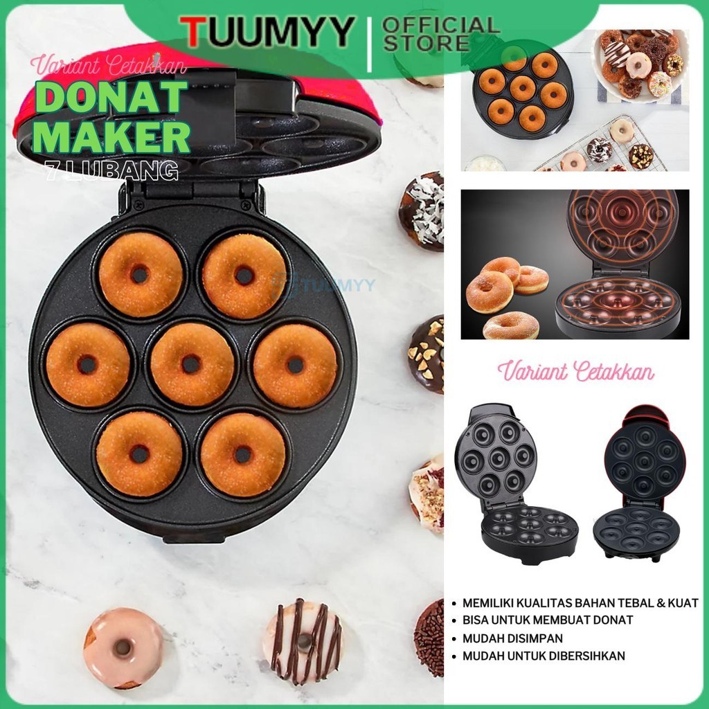 [COD] DONAT MAKER MINI 7 LUBANG PEMBUAT DONAT / CETALAM KUE BULAT CETAKAN DONAT MAKER MINI TM-PMK06