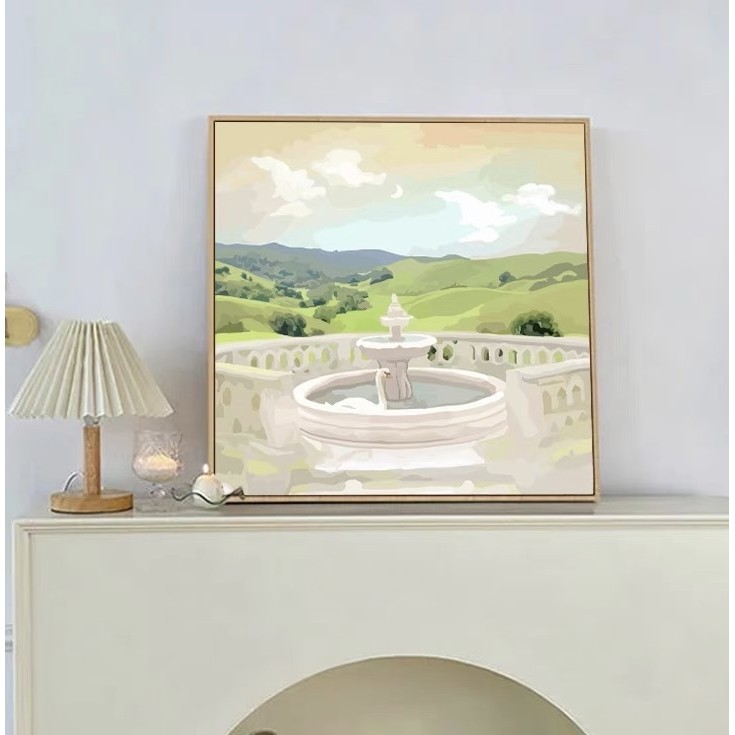 

HJK DIY Paint By Number 20CM Kit 1 Set Kanvas Lukis Nature Bunga Series DIY Paint By Number With