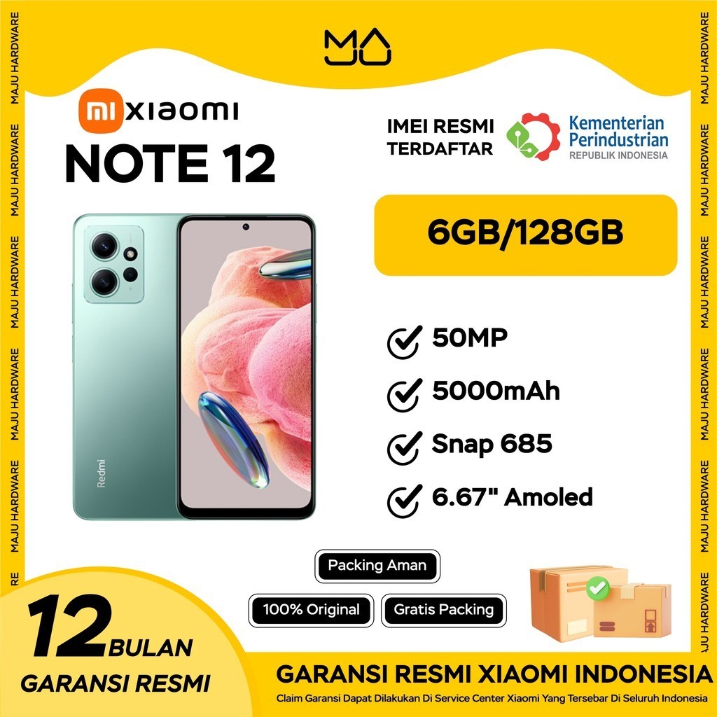 Xiaomi Official Redmi Note 12 6/128GB - Garansi Resmi