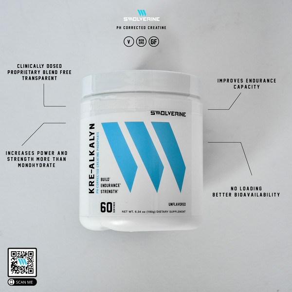 swolverine Kre-Alkalyn creatine 3000 mg 60 servings unflavored