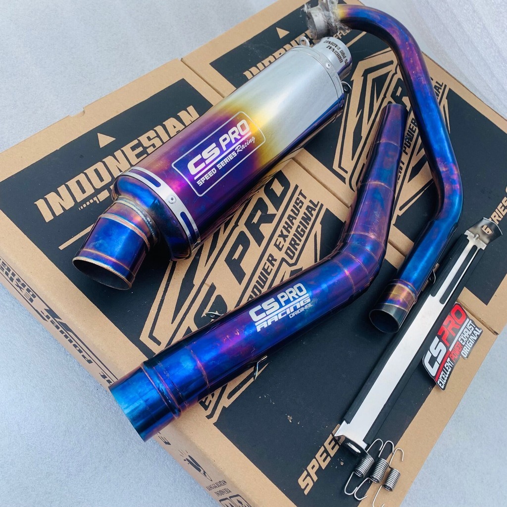 KNALPOT cs pro racing original type oval untuk motor R15 v2 r15v3 satria fu cbr 150f all new cb 150r