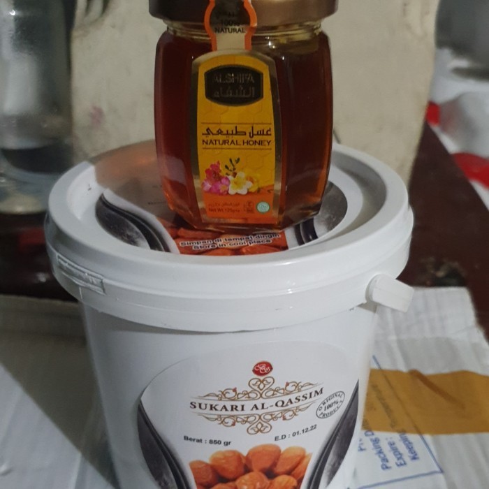 

ATX paket murah kurma sukari ember+madu alshifa 125gr