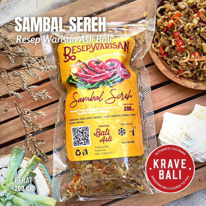 

Sambal Sereh Resesp Warisan 200 gr - Sambal Bali Asli - Krave Bali