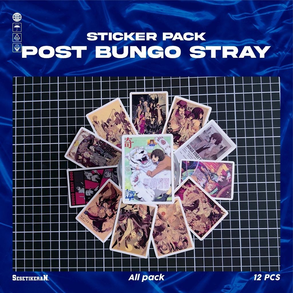 

COD✨ Sesetikeran Stiker Pack Poster Desain Anime Bungo Stray Dogs Lucu Keren Untuk Koper Laptop Skateboard