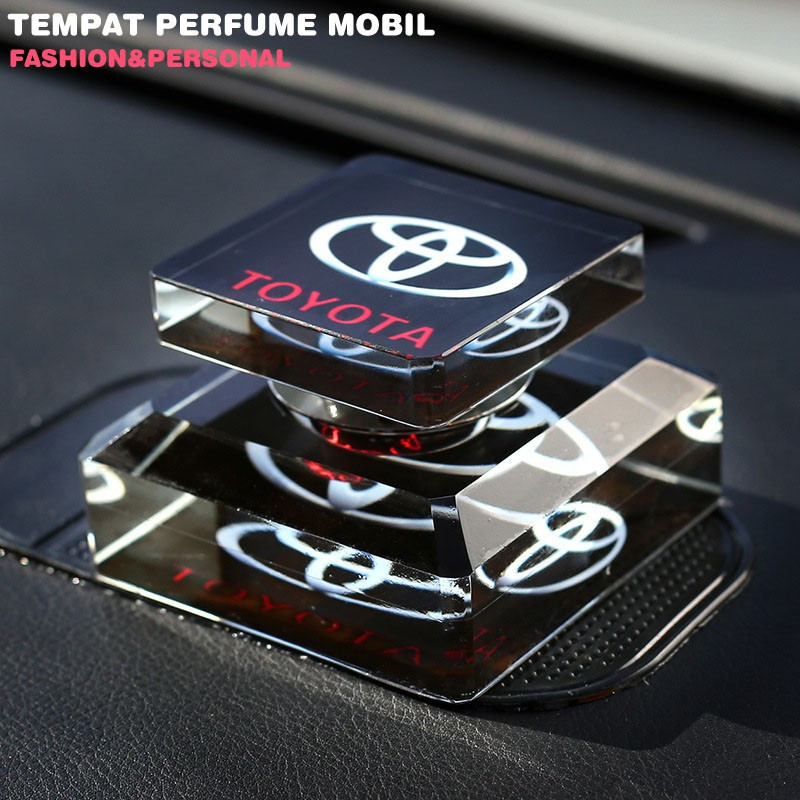 Parfum mobil mewah Tempat farfum Mobil Bahan Crystal Bisa Isi Ulang botol kaca Toyota pengharum mobi