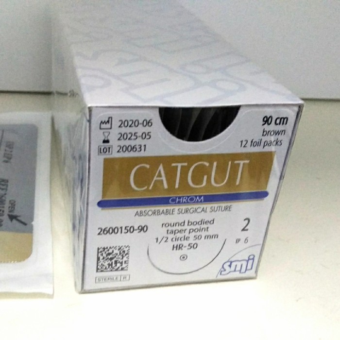 Chromic Catgut 2 hr50 taper point