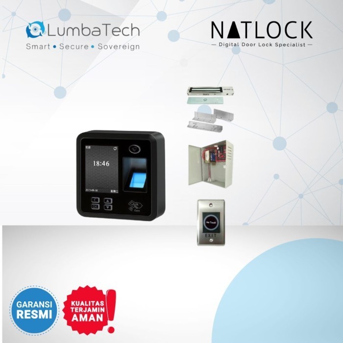 

Natlock - Smart Fingerprint Access Control Door 13.56MHz Card EM Lock