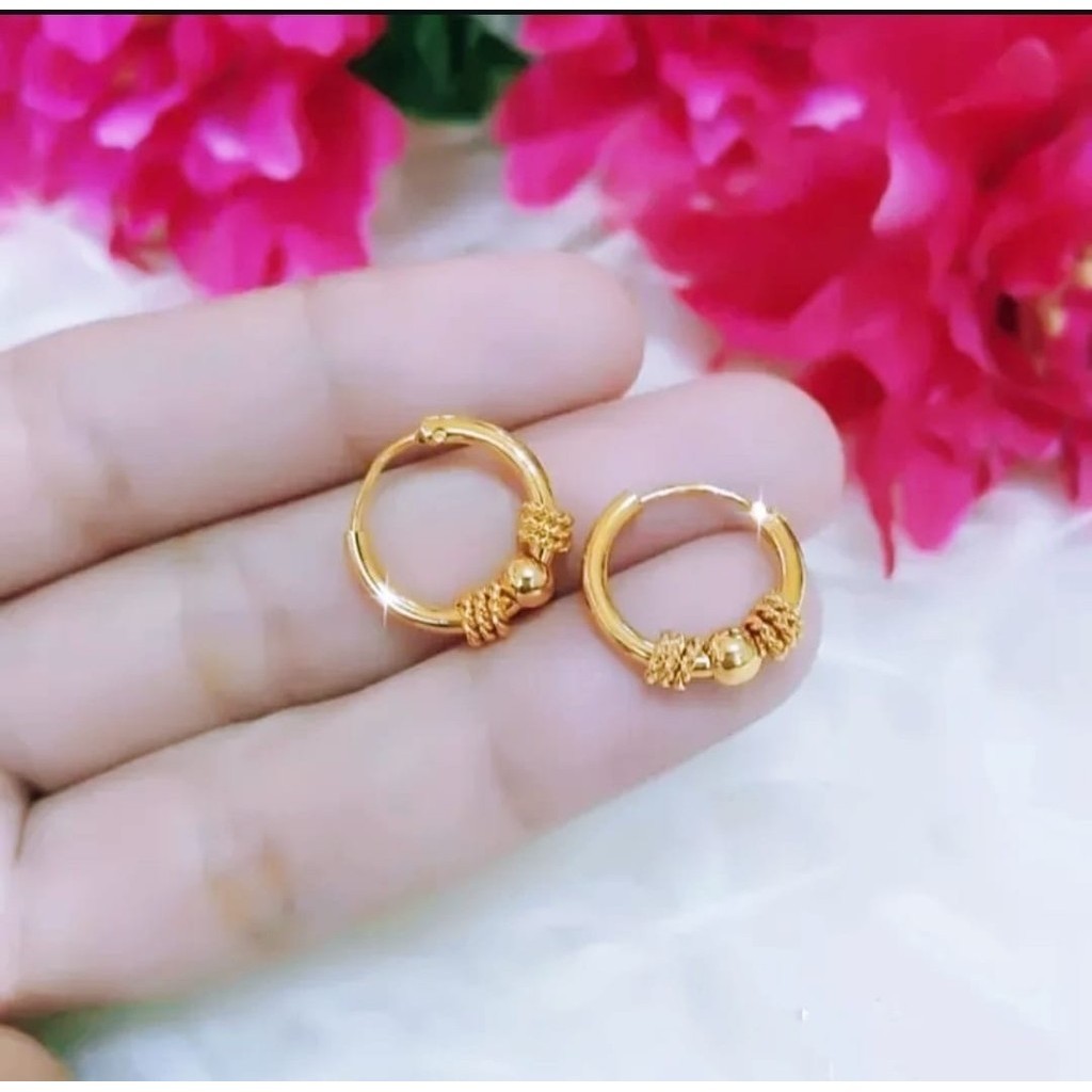 ANTING GIPSY ANAK TITANIUM ANTING GIPSI DEWASA EMAS 24K ANTI KARAT ANTI LUNTUR SELAMANYA