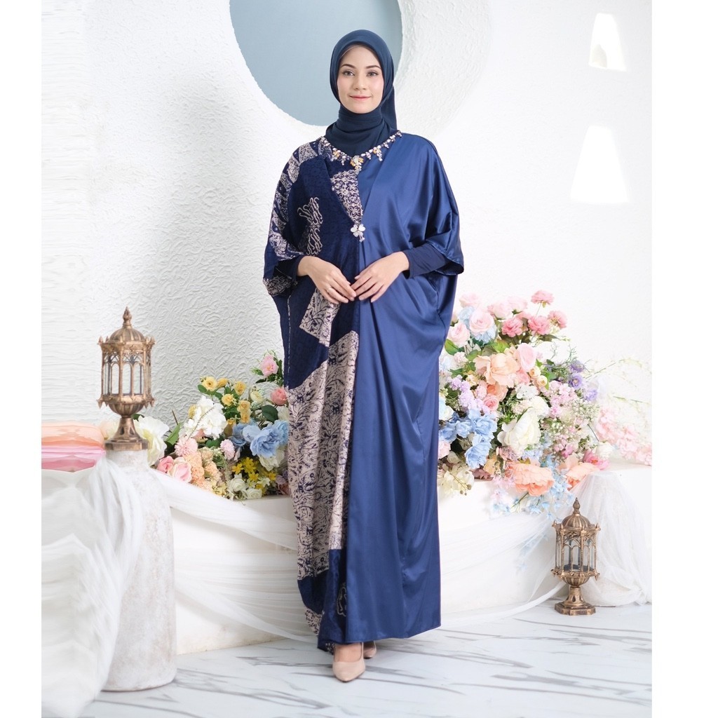 Dress kaftan viscose muslim wanita lebaran idul fitri 2024 kondangan pesta kekinian jumbo premium
