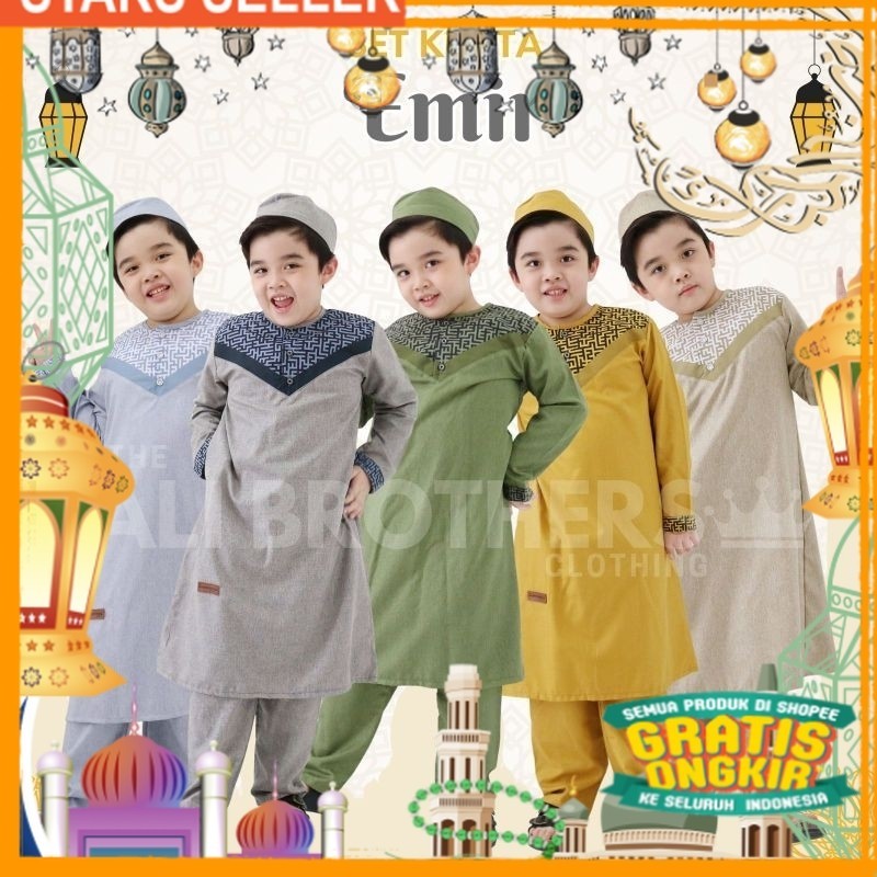 Set koko kurta Emir/ Pink Dusty Fanta Merah muda