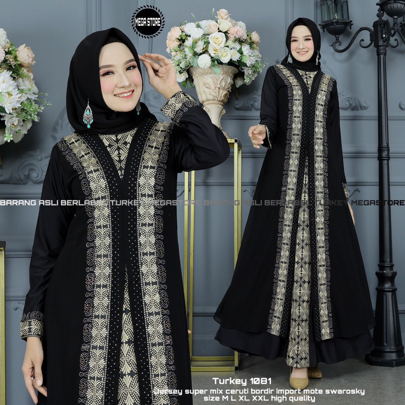 Gamis Turkey 1081 Hawa #141 Dress Busana Muslimah By Original Mega Store Farzolla 2