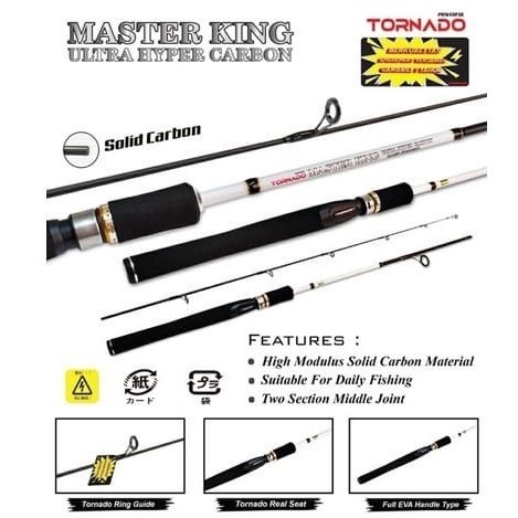 Tornado Master King II 402 462 502 562 602 6-15LB Joran Spinning Ultra Hyper Carbon Solid Tangkai To