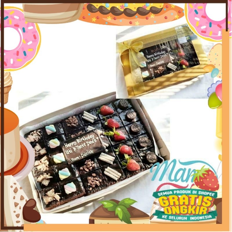 

Brownies kukus hias/ brownies potong/ birthday cake/ kue ulang tahun/ brownies sekat/ King J Snack