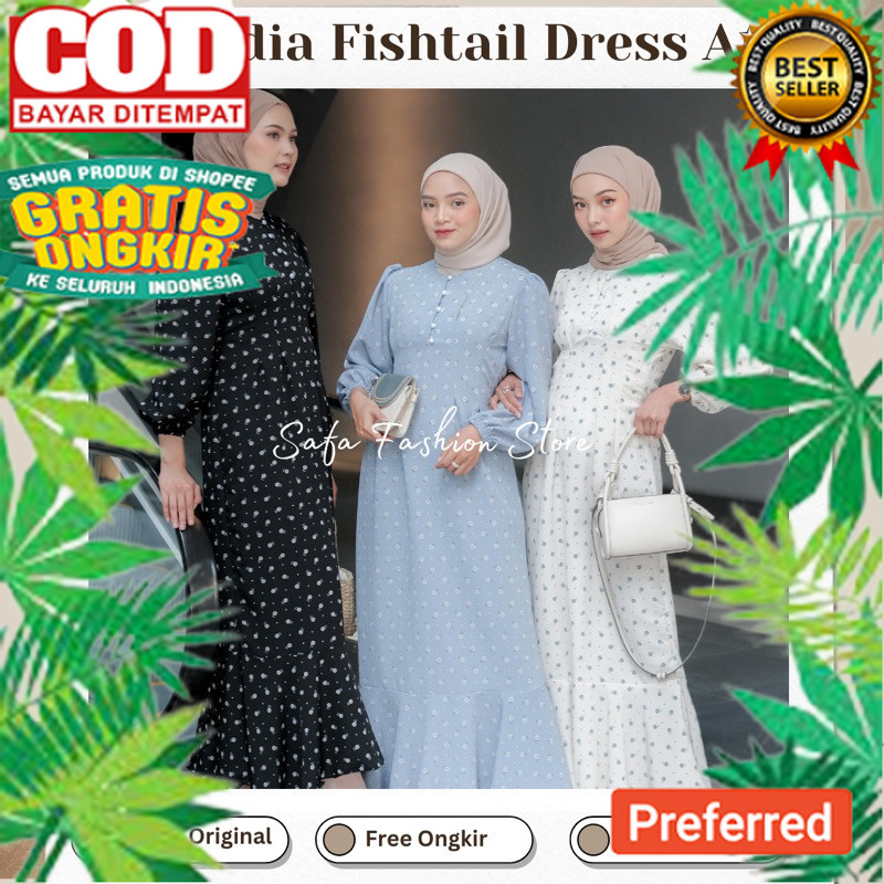 EUDIA DRESS / GAMIS MOTIF CANTIK BUNGA// OUTFIT STYLE RAMADHAN 2024