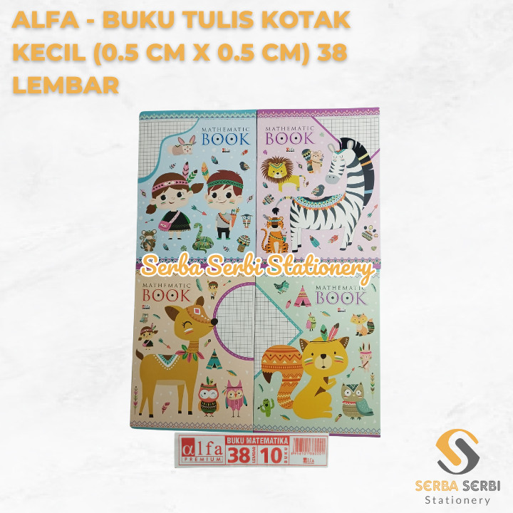 

ALFA - (PAK) BUKU TULIS KOTAK KECIL / STRIMIN / MATEMATIKA 38 LEMBAR