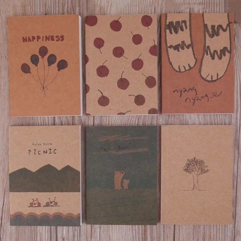 

1pc Notebook Blank Page Painting Paper Book Journal Diary Notepad Memo Pads Supplies