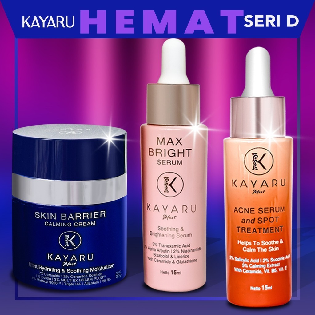 Bundling Hemat D Kayaru Mest Max Bright + Skin Barrier + Acne Serum