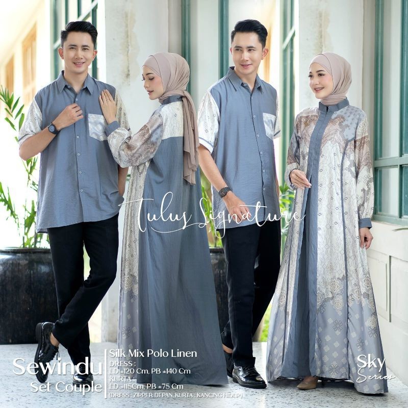 SEWINDU SET COUPLE / TULUS SIGNATURE COUPLE GAMIS KEMEJA