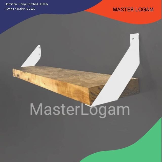 breacket Rak dinding ambalan untuk papan lebar 15cm/20cm/25cm/30cm