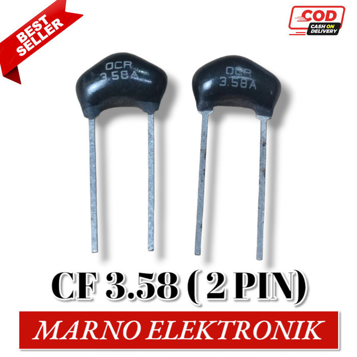 CERAMIC FILTER CF 3.58 3,58 3.58Mhz 3,58Mhz 2 PIN 2 KAKI KERAMIK ORI -BB12