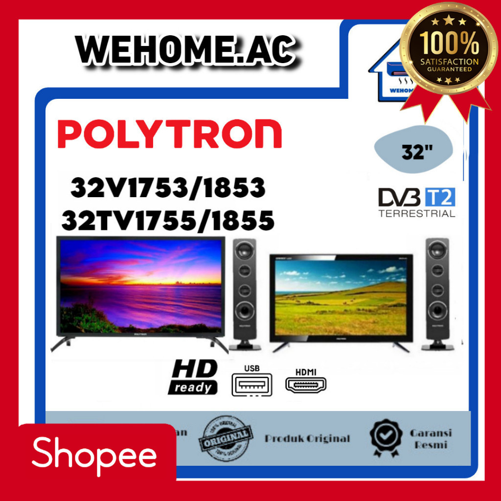 TV LED Digital Polytron 32V1753/1853 32TV1755/1855 LED Polytron 32 Inch Digital TV Polytron
