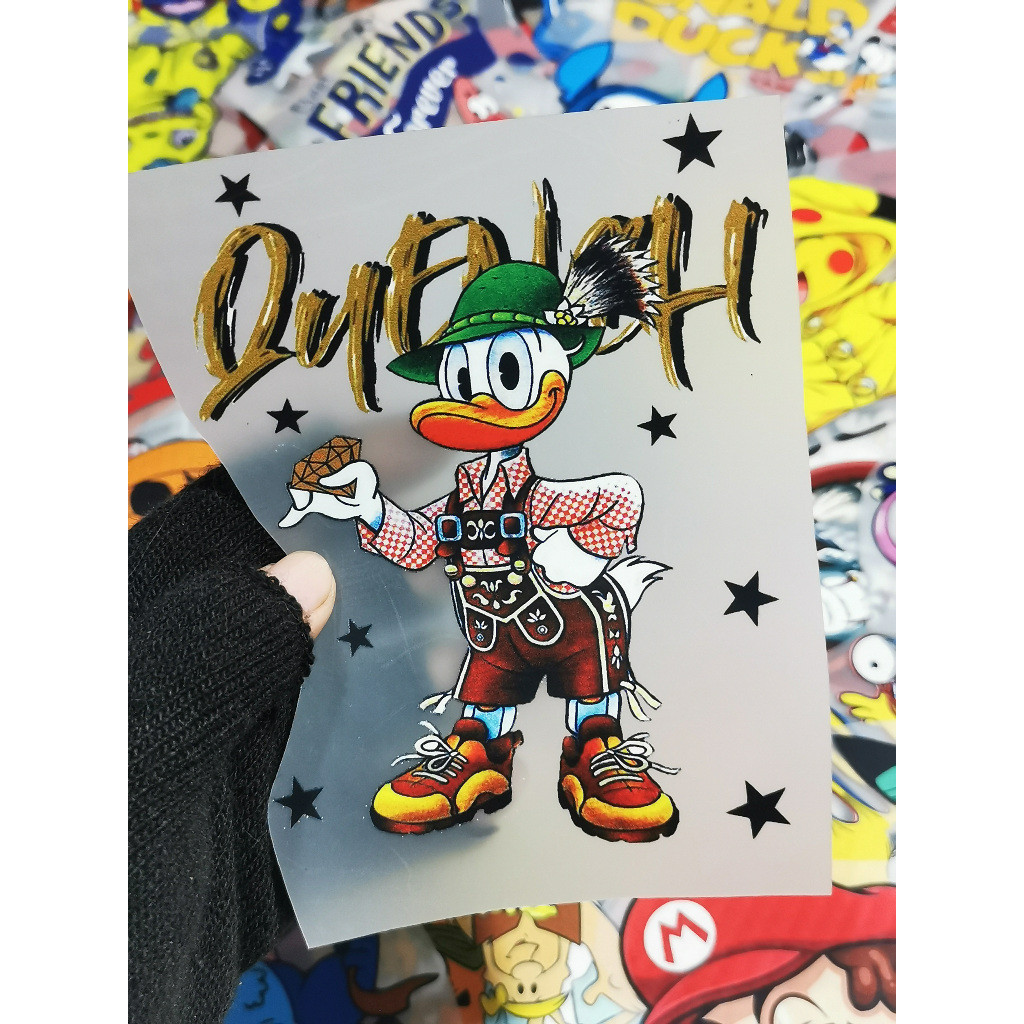 

STICKER SABLON SETRIKA DTF DONALD DUCK UNTUK KAOS TOTEBAG TOPI