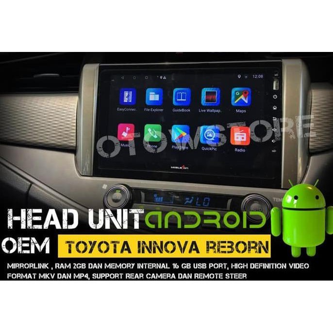 Head Unit / TV mobil / Tape Mobil OEM Innova Reborn Android 9 inch