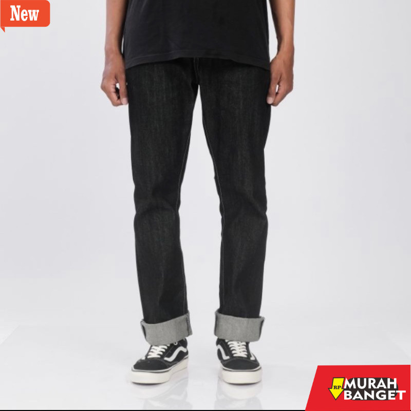 Celana denim pria- Celana Panjang Denim Pria-Celana Denim Selvedge indigo 15oz 27-35