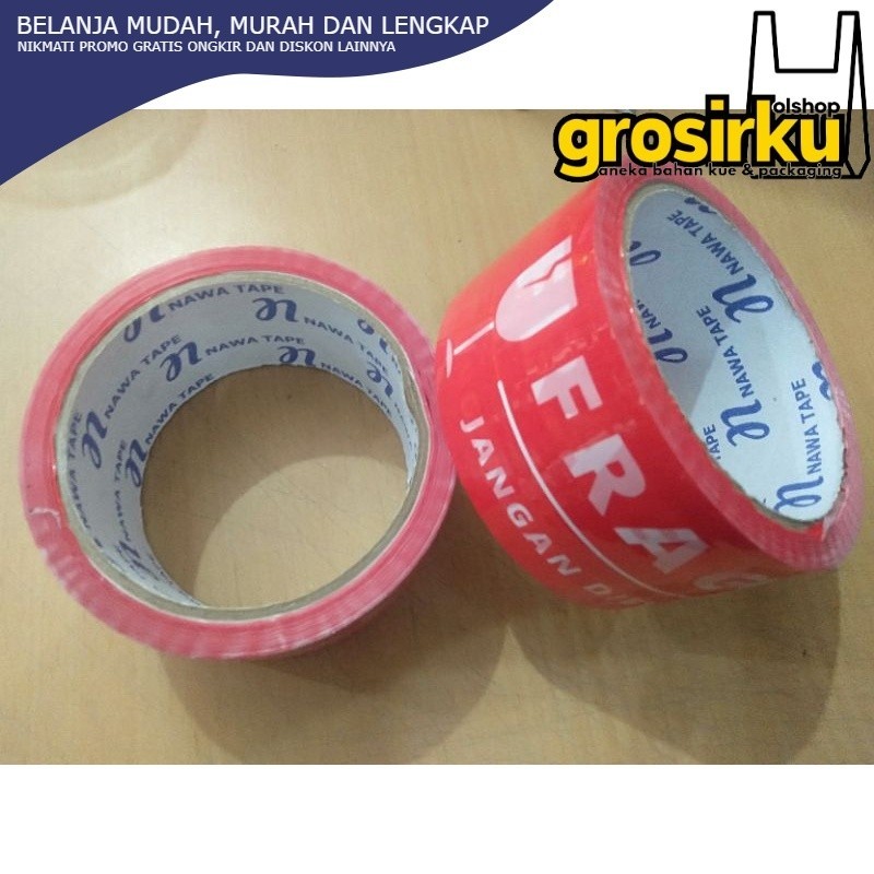 

LAKBAN FRAGILE MERAH 48 MM 65 Y