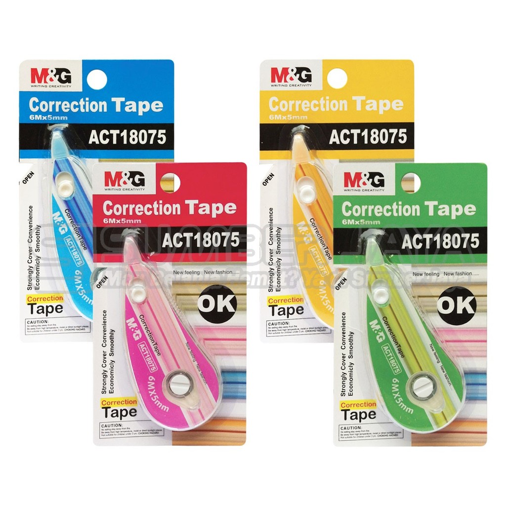 

Correction Tape Roll Kertas Tipe Ex Roll 6mm M&G ACT18075