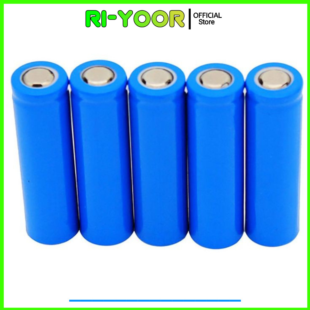 Baterai biru polos tipe 18650 1500mAh baterai Cas senter taktikal baterai microphone baterai powerba