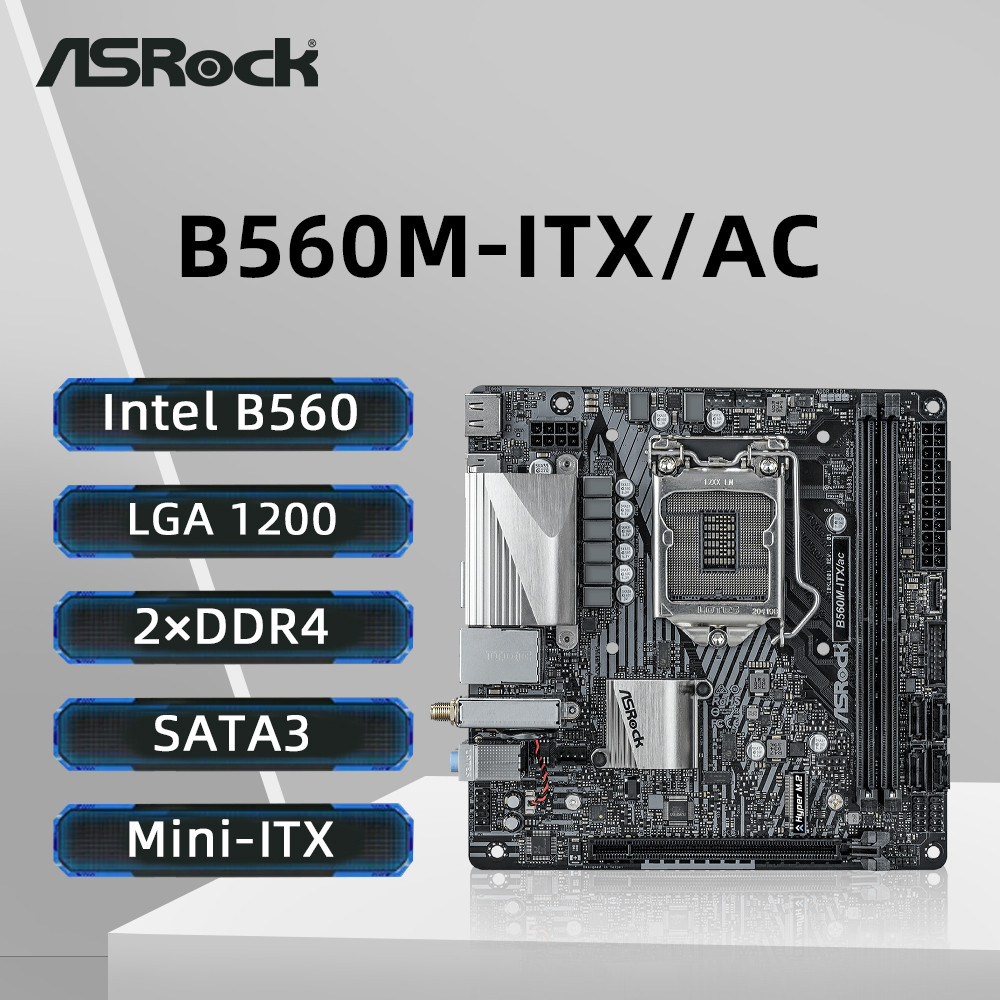 ASRock B560M-ITX/ac Motherboard LGA1200 Support i9-10900K i7-10700 i5-10600KF i5-10400F i5 10400F CP